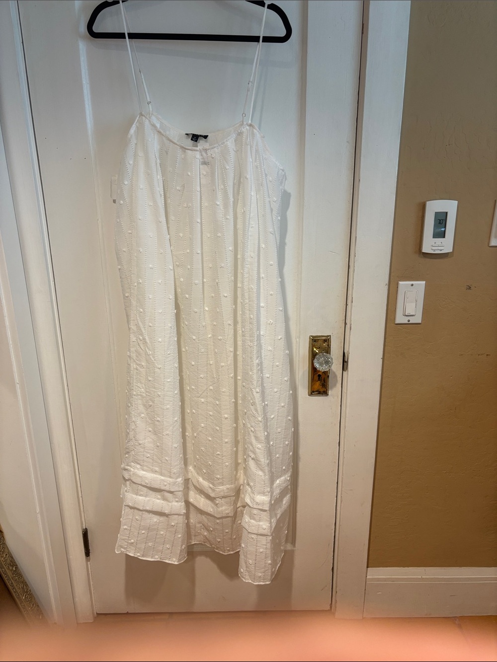 J Crew Shift ladies Midi dress in textured dots. Size 2X